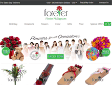 Tablet Screenshot of forever-florist-philippines.com